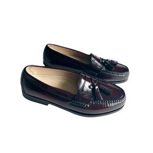 Men’s New Cole Haan Burgundy Leather Pinch Tassel Classic Loafers size 7